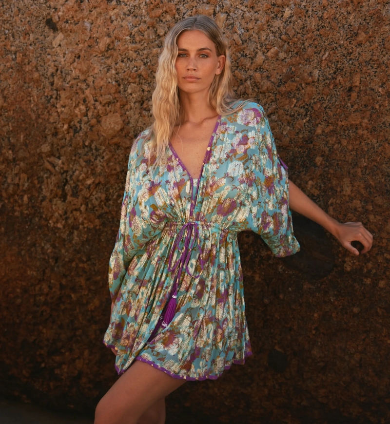 Miss June Paris — Taylor Kurzes Kleid Aqua