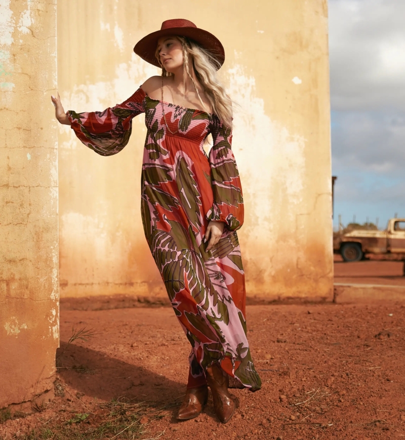 Miss June Paris — Vestido Longo Olympe Rosa