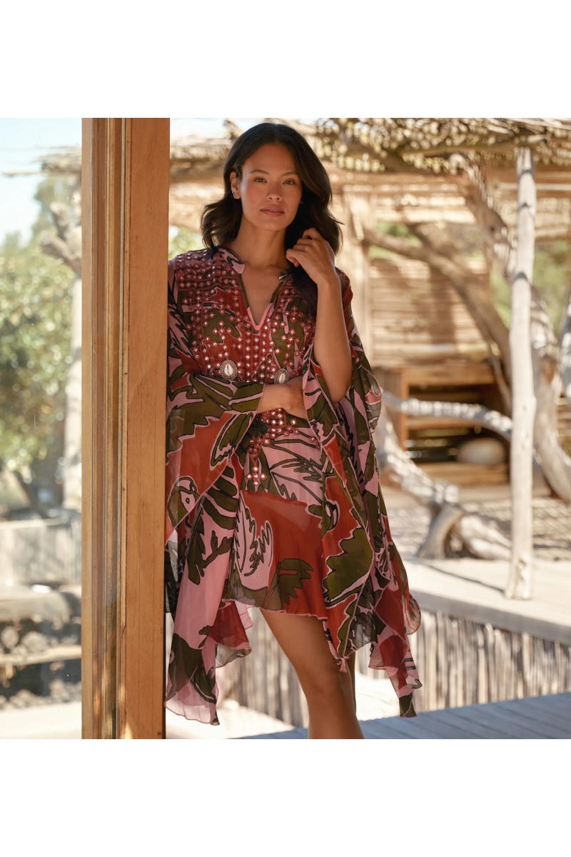 Miss June Paris — Kaftan Kurz Anaya Rosa