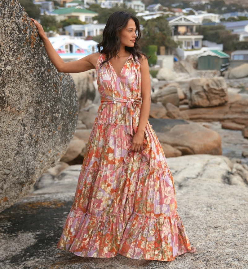 Miss June Paris — Brooke Maxi Dress Pink