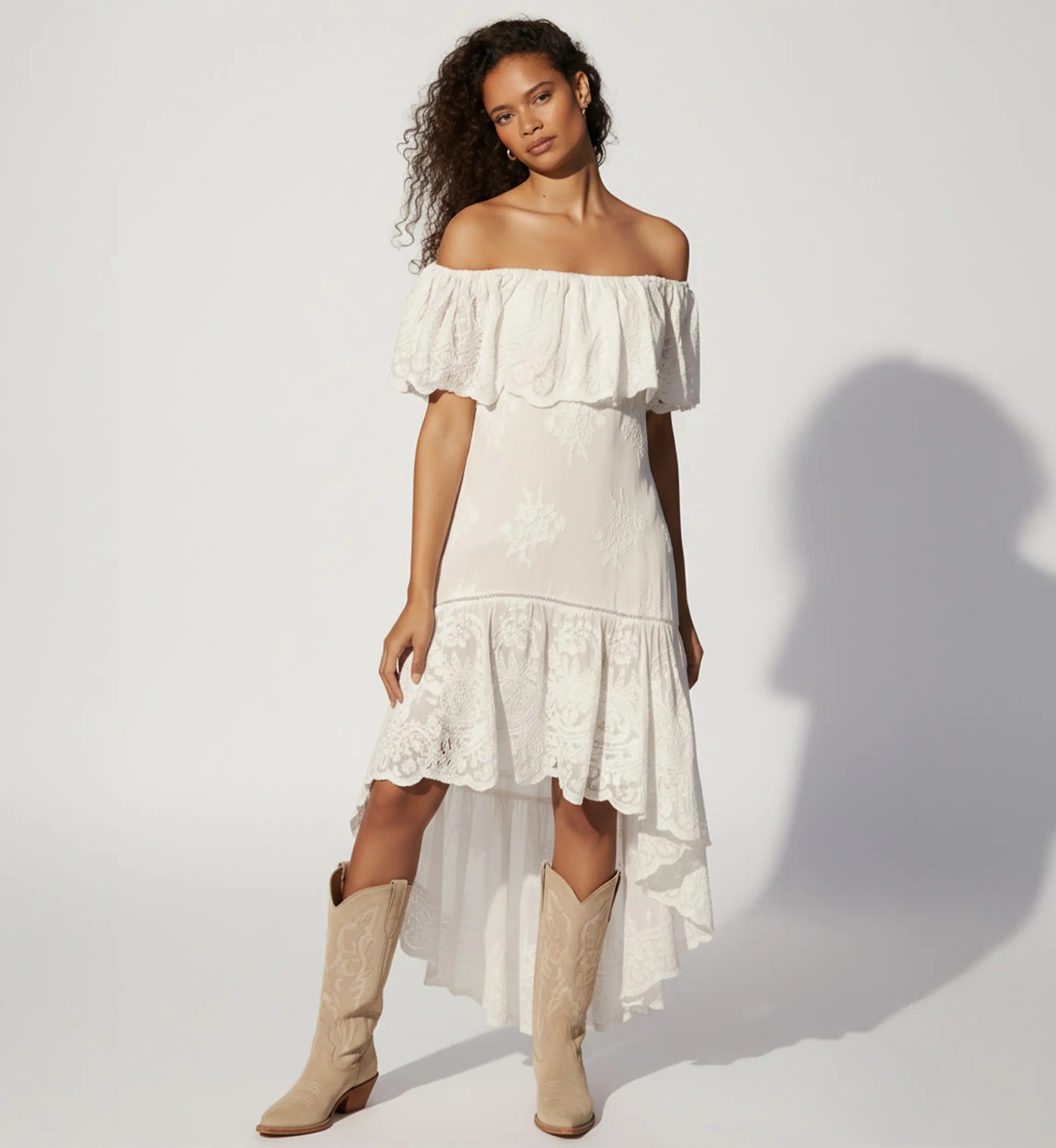 White Asymmetrical Dress