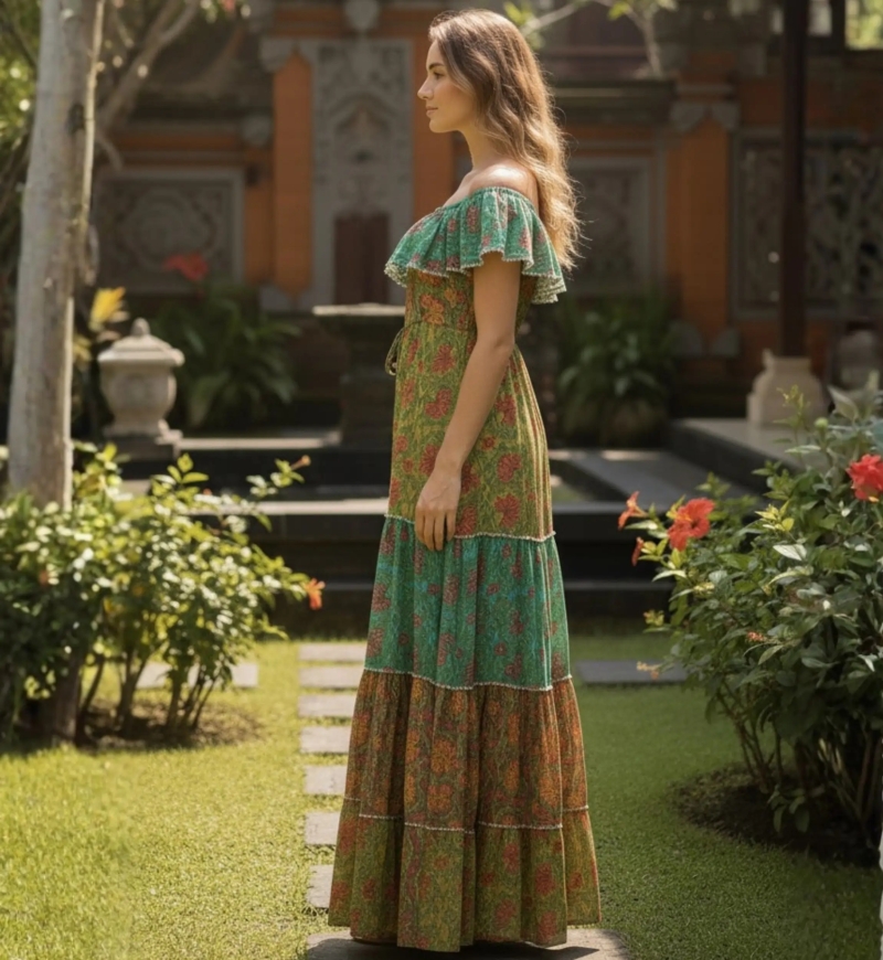 Miss June Paris — Langes Gardenia Kleid