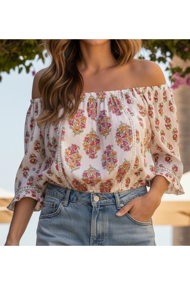 Miss June Paris — Top Off Shoulder Flamenco