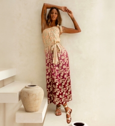 Abito Euphoria Off Shoulder Bordeaux Oro | Miss June Paris