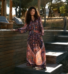 Bridget Wide-Leg Floral Ethnic Modal Pants | Trousers — Miss June Pari