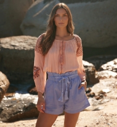 Luciana Shorts Blau | Short — Miss June Paris