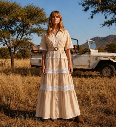 Abito Lungo Betty in Cotone Ricamo Inglese | Abiti lunghi — Miss June