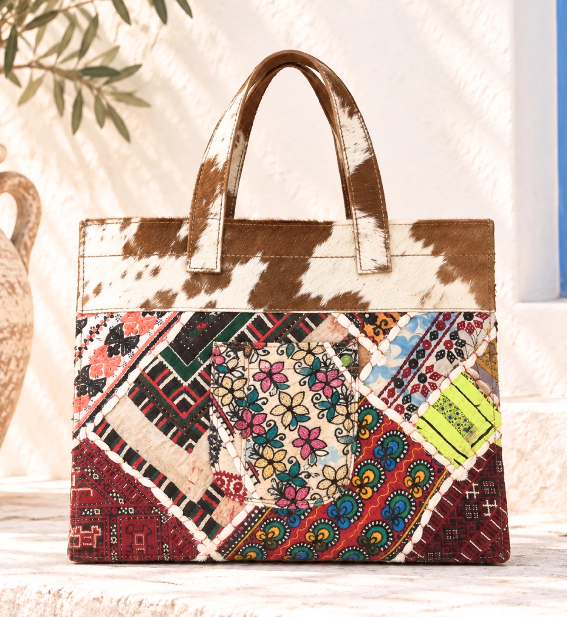 Patchwork Leather Bag | Boho Bag | Miss June Paris