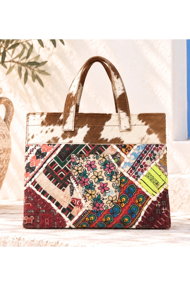 Mala Patchwork Couro | Boho Chic | Miss June Paris