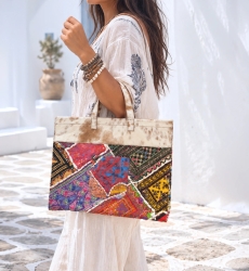 Grand Sac Patchwork Cuir | Cabas Bohème | Miss June