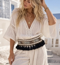 Ceinture Pompom | Ceinture Bohème Donna | Miss June Paris