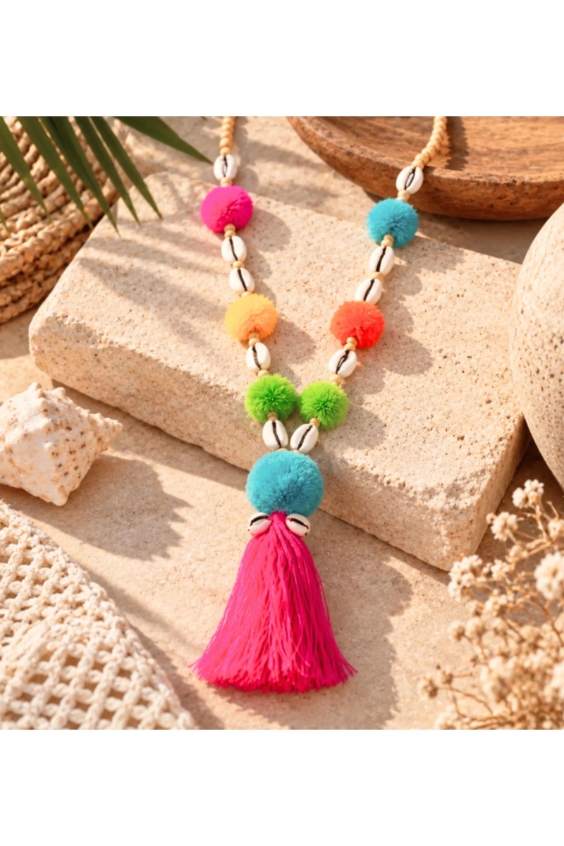 Pompom de colar | Acessórios | Miss June Paris