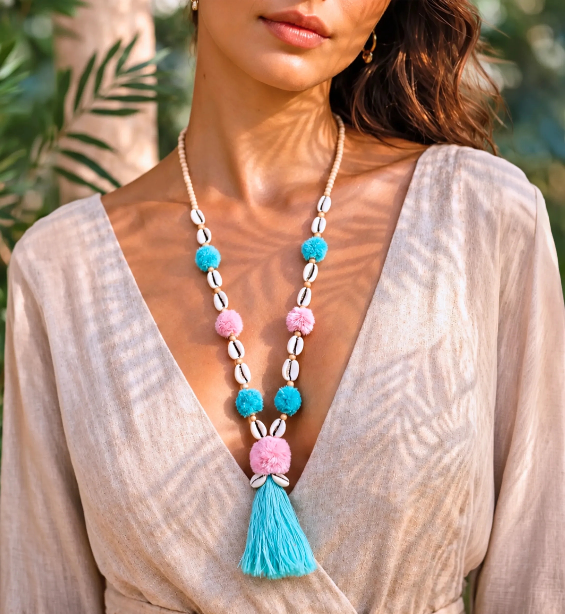 Pompom de colar | Acessórios | Miss June Paris
