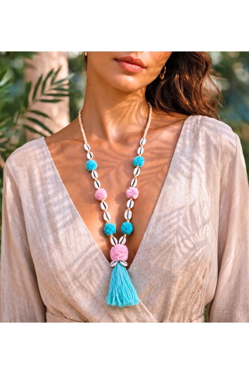 Pompom de colar | Acessórios | Miss June Paris