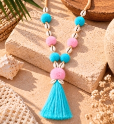 Pompom de colar | Acessórios | Miss June Paris