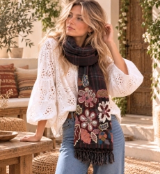 Lucie Scarf | Printed Bohemian Scarf | Miss June Paris
