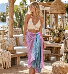 Large luxury silk scarf 250 x 110 cm | Miss June Paris