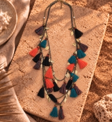 Bohemianna multi-strand necklace with tassels | Miss June Paris