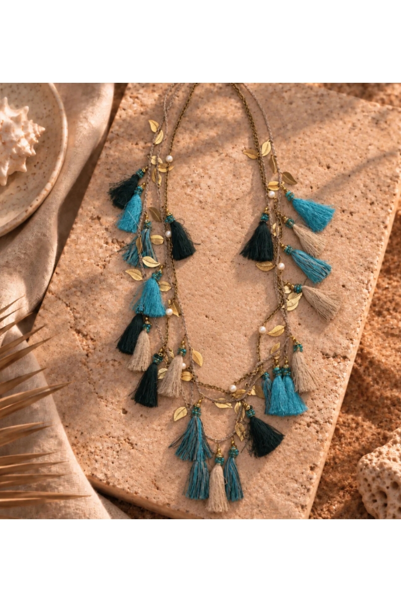 Bohemianna multi-strand necklace with tassels | Miss June Paris