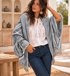 Schal Kendra | Boho-Wollschal Bestickt | Miss June Paris