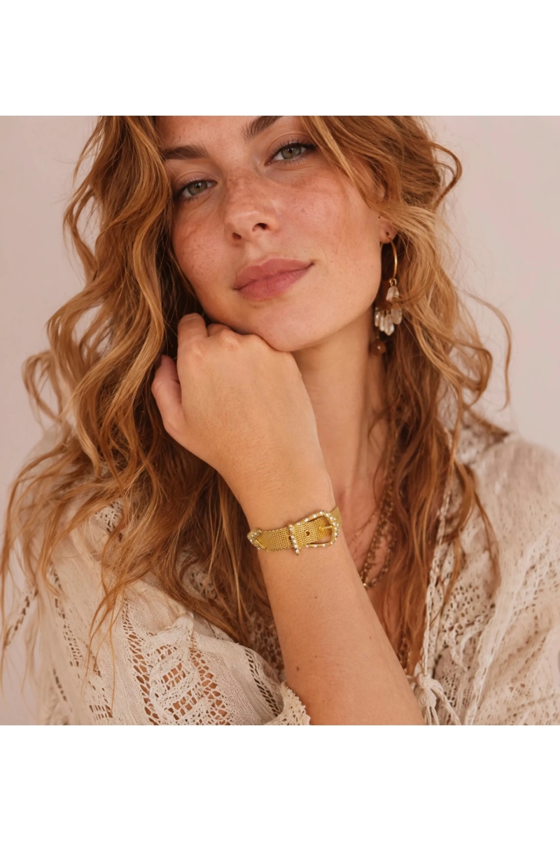 Bracelet Boucle doré en acier inoxydable | Miss June Paris