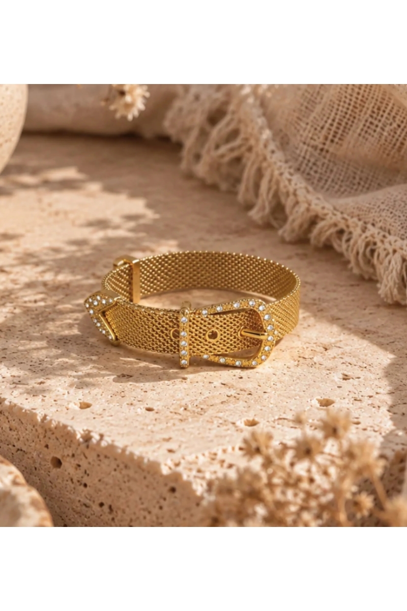 Bracelet Boucle doré en acier inoxydable | Miss June Paris