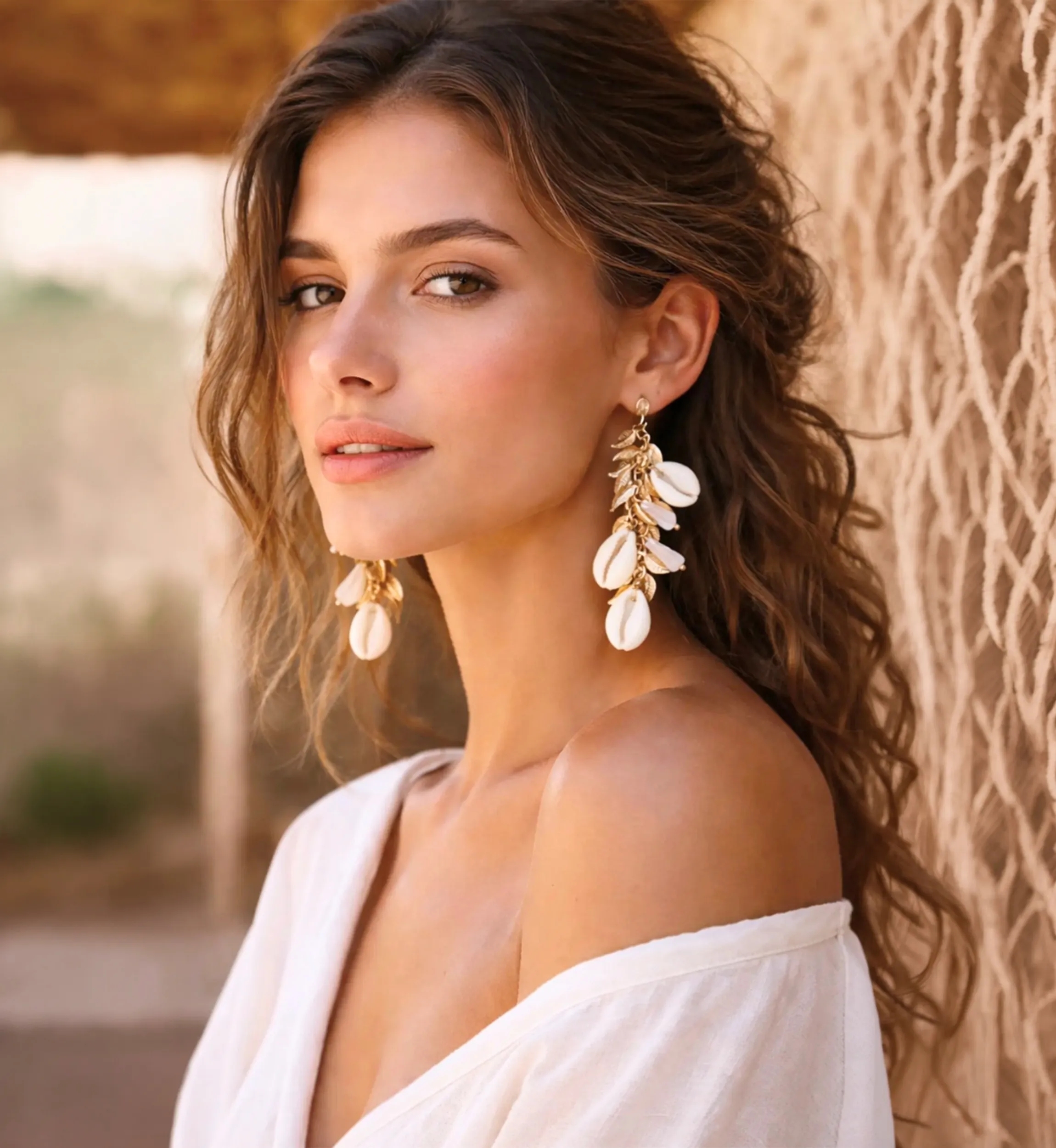 Callie Earrings | Bohemian Shell Earrings | Miss June