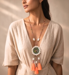 Mokara Long Necklace | Bohemian Sautoir | Miss June