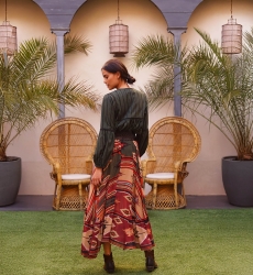 jupe long asymetrique boheme TERRACOTTA - Miss June