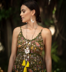 Long bohemian costume necklace LENA - Miss June