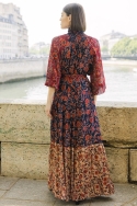 long sleeve floral long dress LOUISE - Miss June