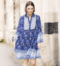robe courte manche longue boheme CAMILLE - Miss June