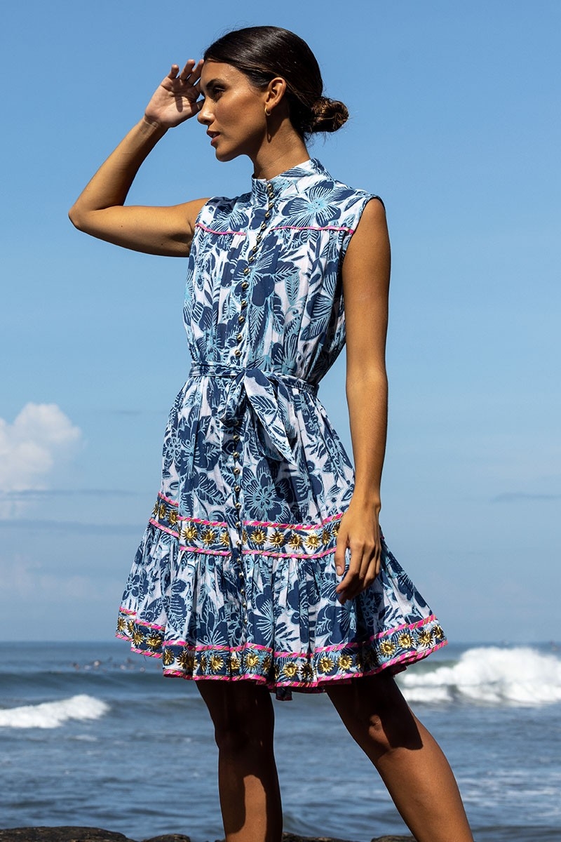 sleeveless floral short dress CASSIE - Miss June