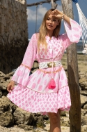 long sleeve bohemian short dress POPPY - Miss June