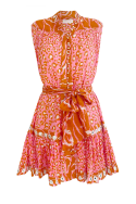 long sleeve cotton short dress LIANA - Miss June