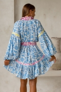 long sleeve floral short dress JOANNE - Miss June