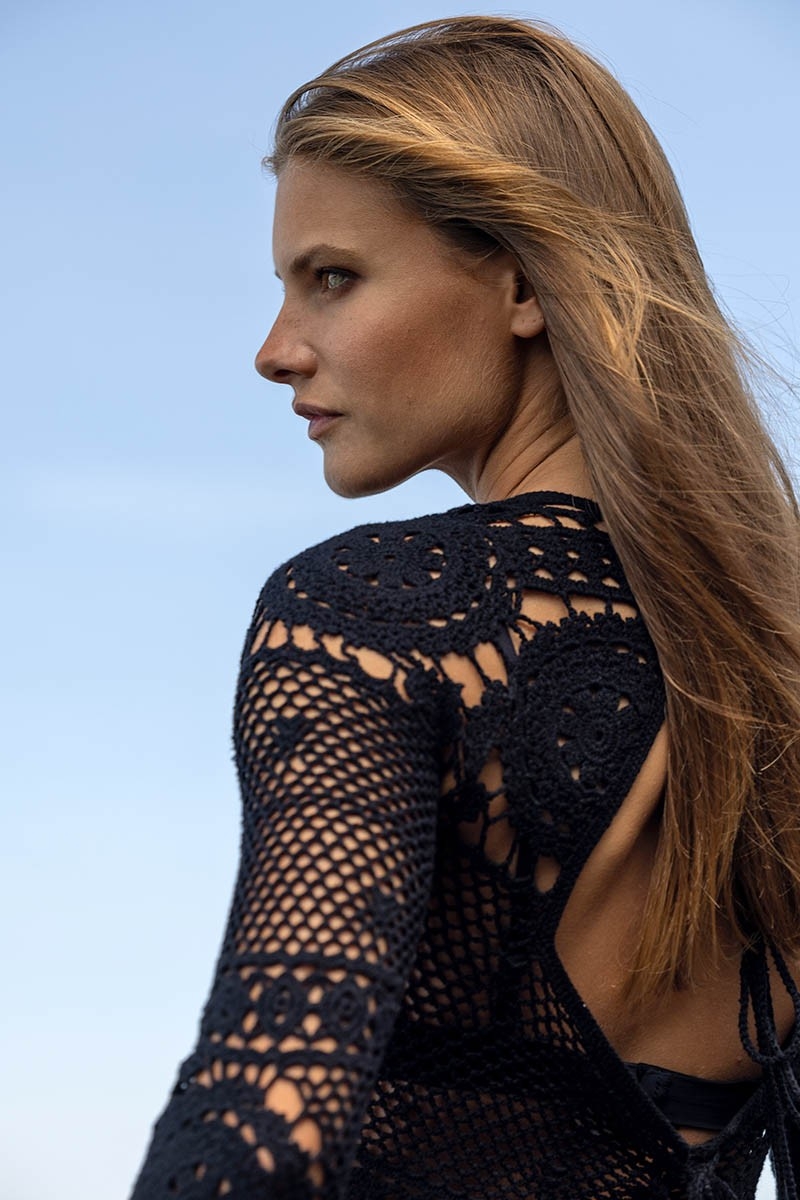Vestido Largo Birkin - Negro - De Ganchillo - Mangas Largas - Bohemio - Miss June Paris - 5