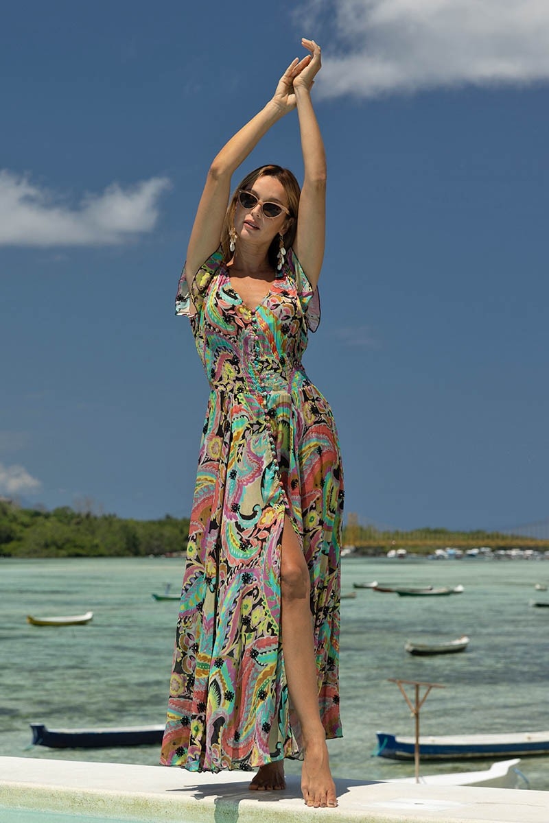 Vestido Largo Absinthe - Multicolor - Bohemio - Talla S/L - Miss June Paris - 3
