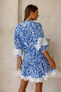 long sleeve bohemian chic short dress SKYLAR - Miss June