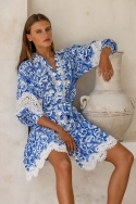 long sleeve bohemian chic short dress SKYLAR - Miss June