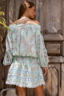 long sleeve bohemian chic short dress LUNA - Miss June