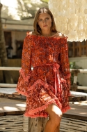 long sleeve bohemian short dress MELISSA - Miss June
