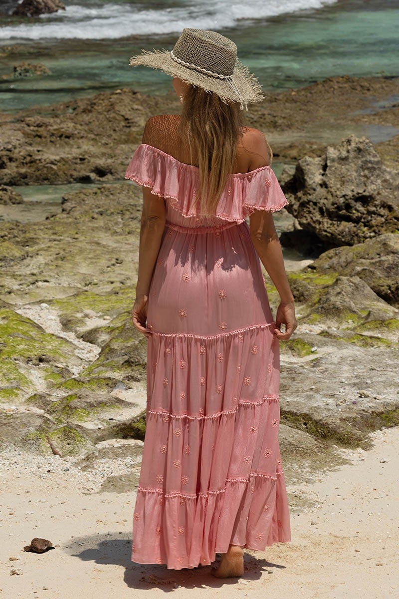 vestido largo rosa bohemio KATE - Miss June