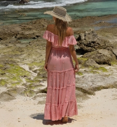 robe longue boheme rose KATE - Miss June