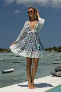 long sleeve bohemian short dress JENNY - Miss June