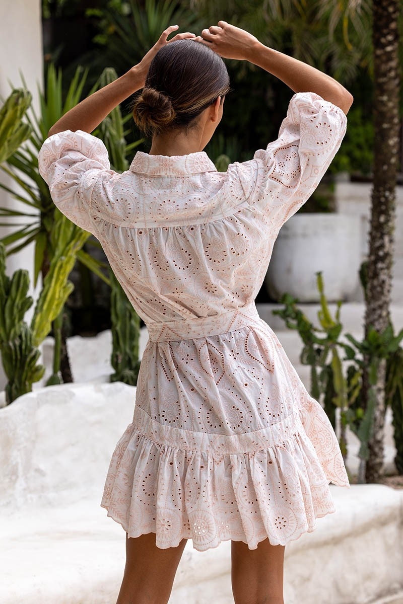 long sleeve bohemian chic short dress LOUISA - Miss June