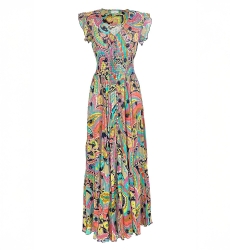 Absinthe Long Dress - Multicolor - Bohemian - Size S/L - Miss June Paris - 5