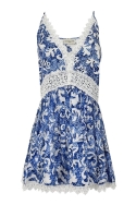 bohemian chic blue mini dress SIAM - Miss June