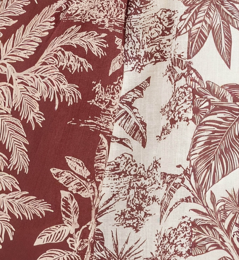 Vestido Curto Pyla – bordô – estampa floral – voile de algodão – mangas compridas – Miss June Paris – 5