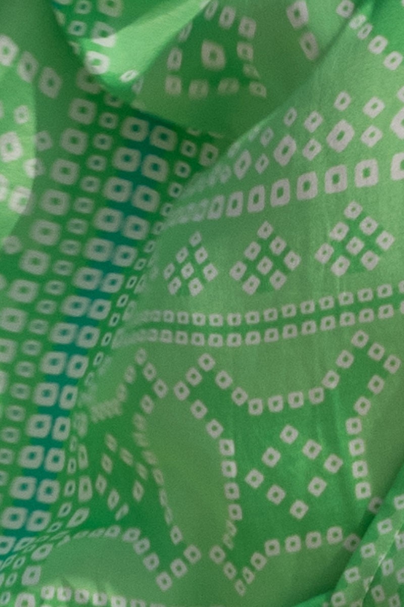 Abito Lungo Jorja - verde - pettorina decorata - maniche lunghe - bohémien - Miss June Paris - 5